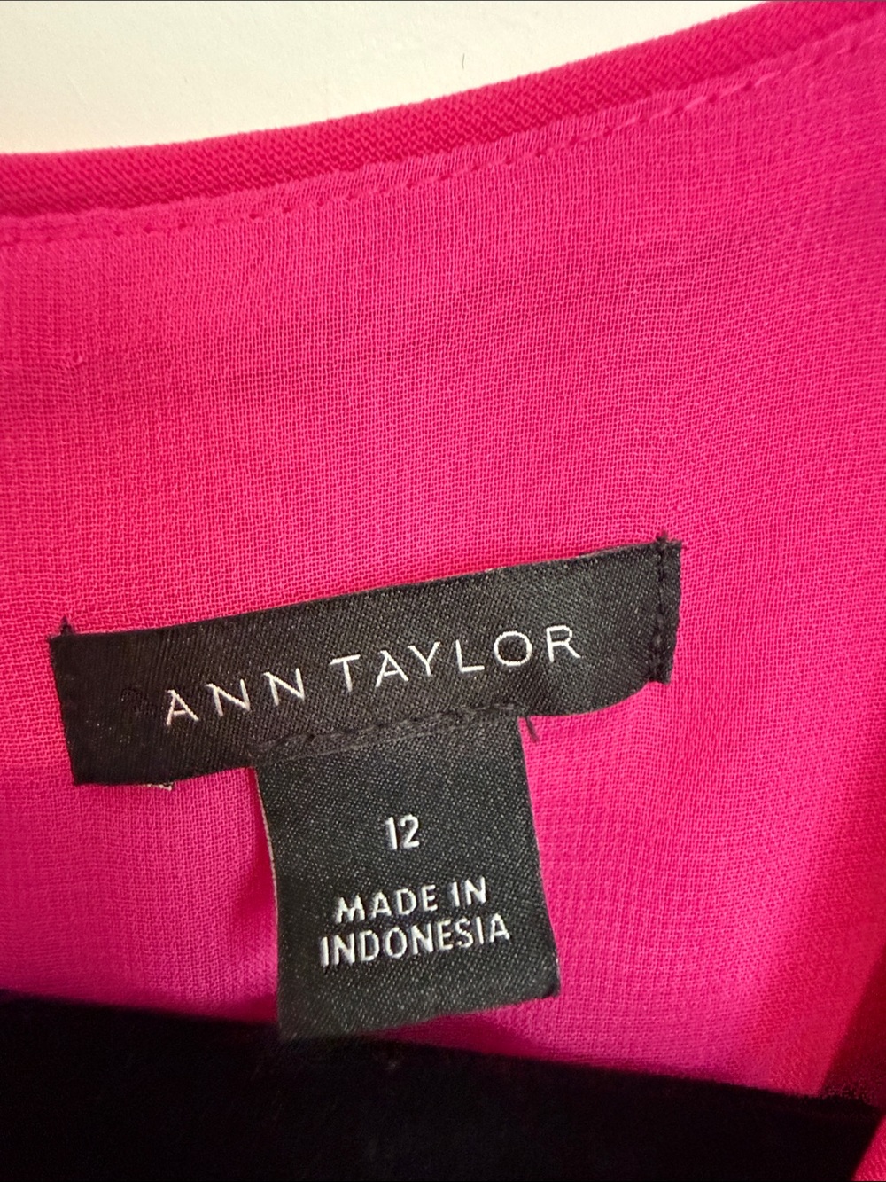 Ann Taylor Hot Pink Fit & Flare Short-Sleeve Dress - Picture 2 of 4